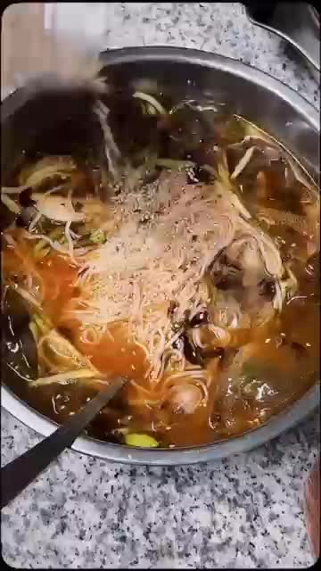 국수 말아 먹는 흐름