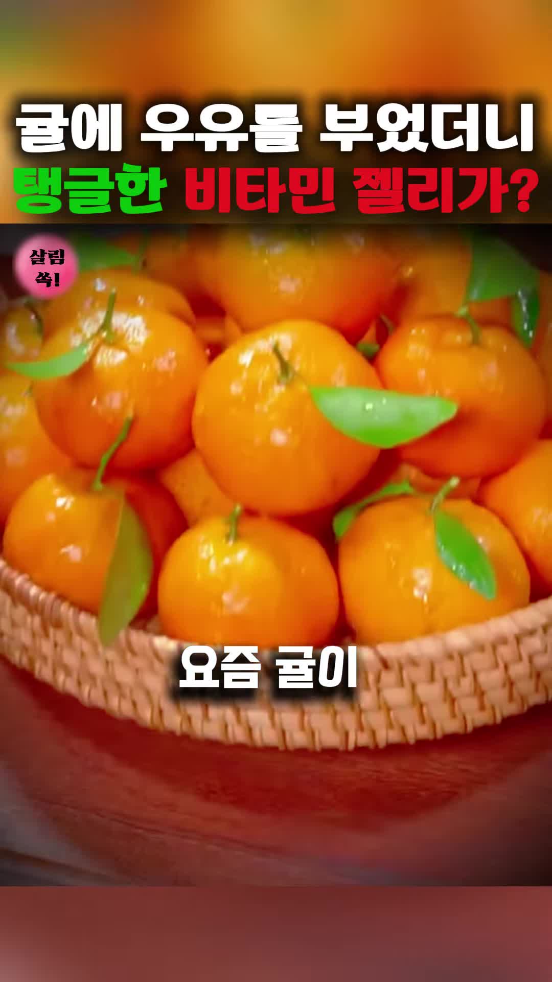 intro-귤과 우유의 의외의 조합