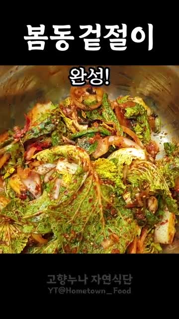 겉절이 완성 및 팁